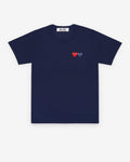 Play Comme des Gar?ons - T-Shirt with Double Heart - (Navy)