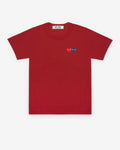 Play Comme des Gar?ons - T-Shirt with Double Heart - (Burgundy)
