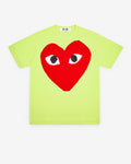 Play Comme des Gar?ons - Bright Heart Logo T-Shirt - (Green)