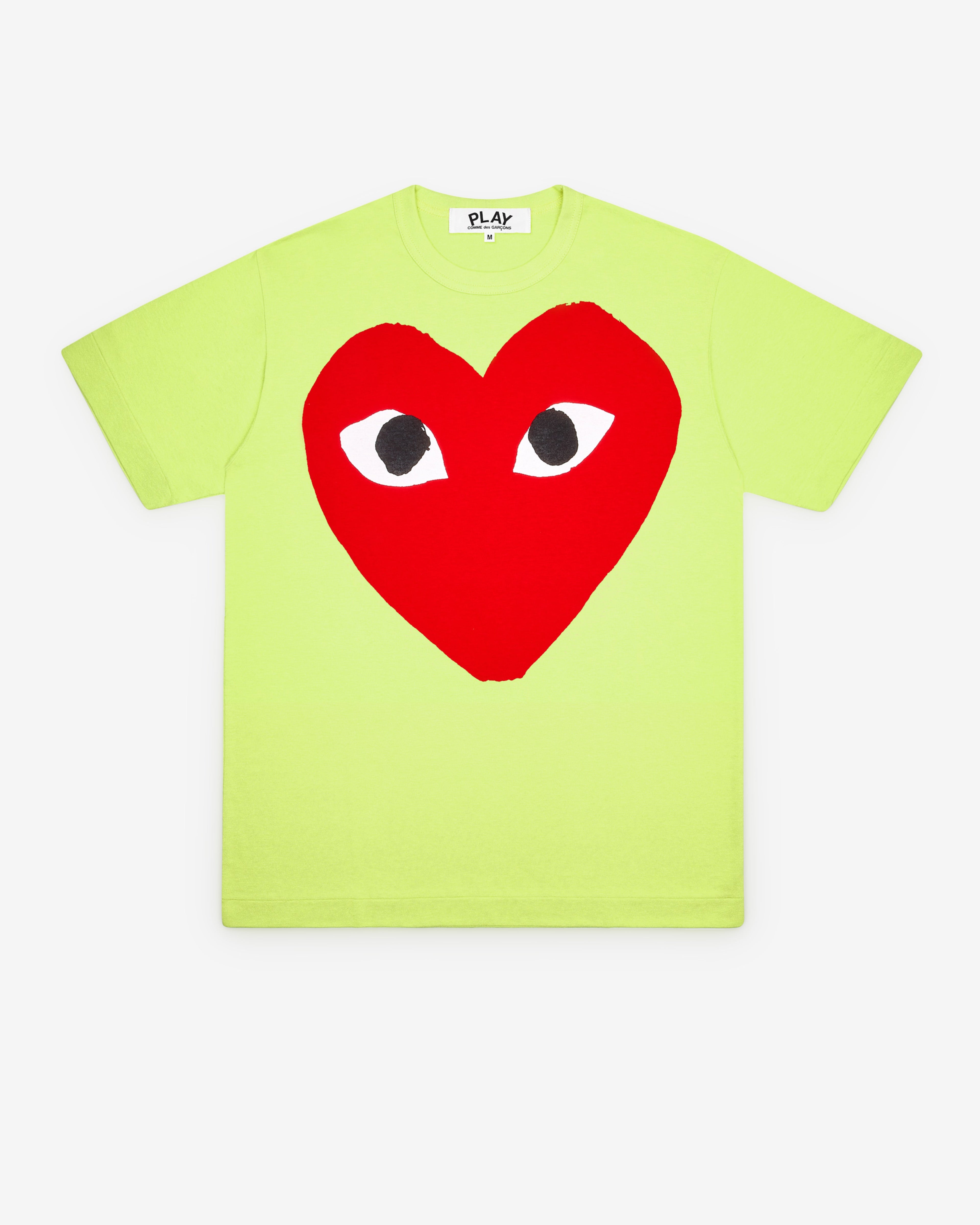 Play Comme des Gar?ons - Bright Heart Logo T-Shirt - (Green)