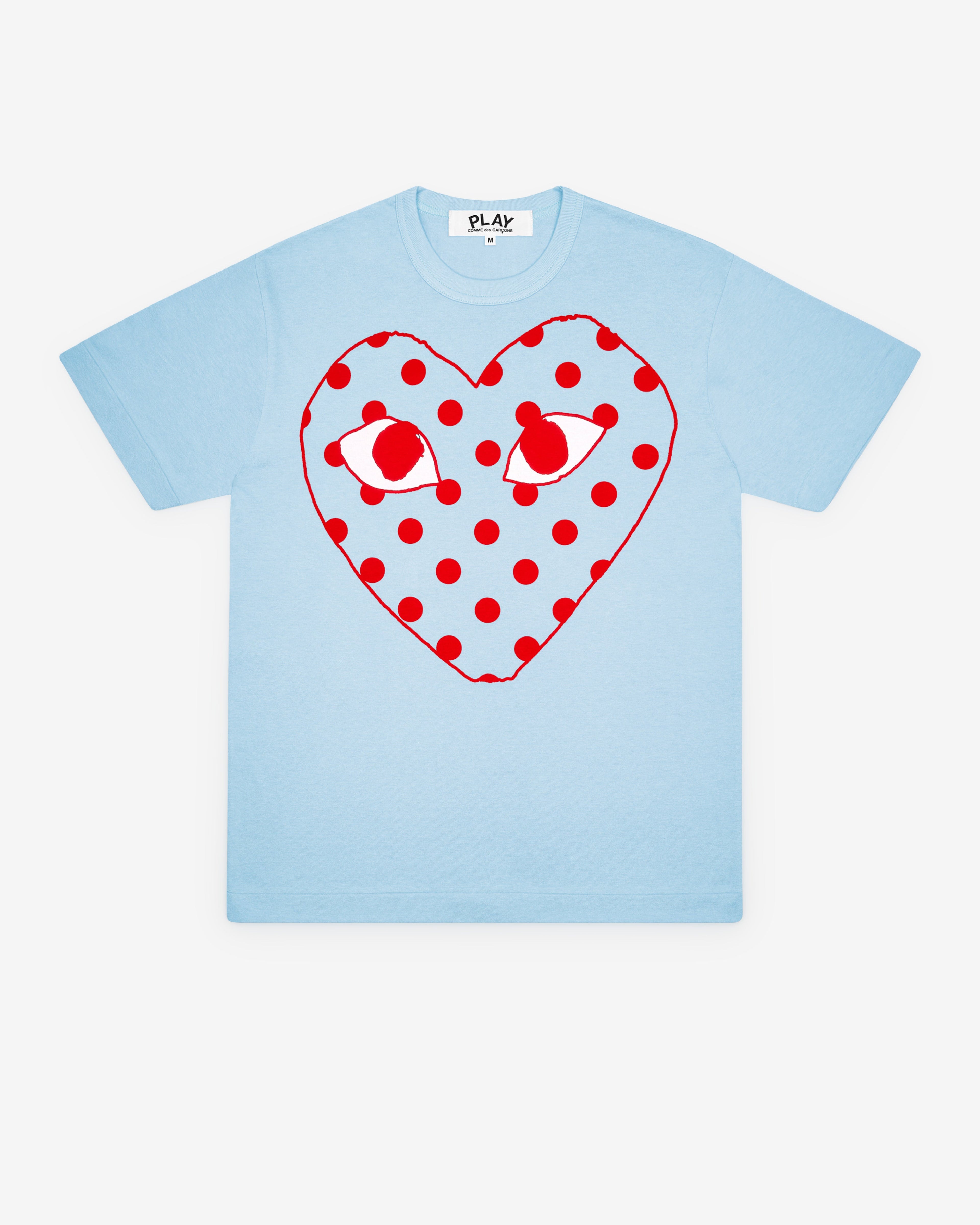 Play Comme des Gar?ons - Bright Spotted Heart T-Shirt - (Blue)