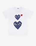 Play Comme des Gar?ons - Polka Dot Double Heart T-Shirt - (White)