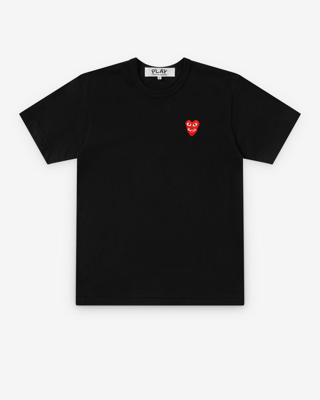 Play Comme des Gar?ons - T-Shirt with Double Red Heart - (Black)