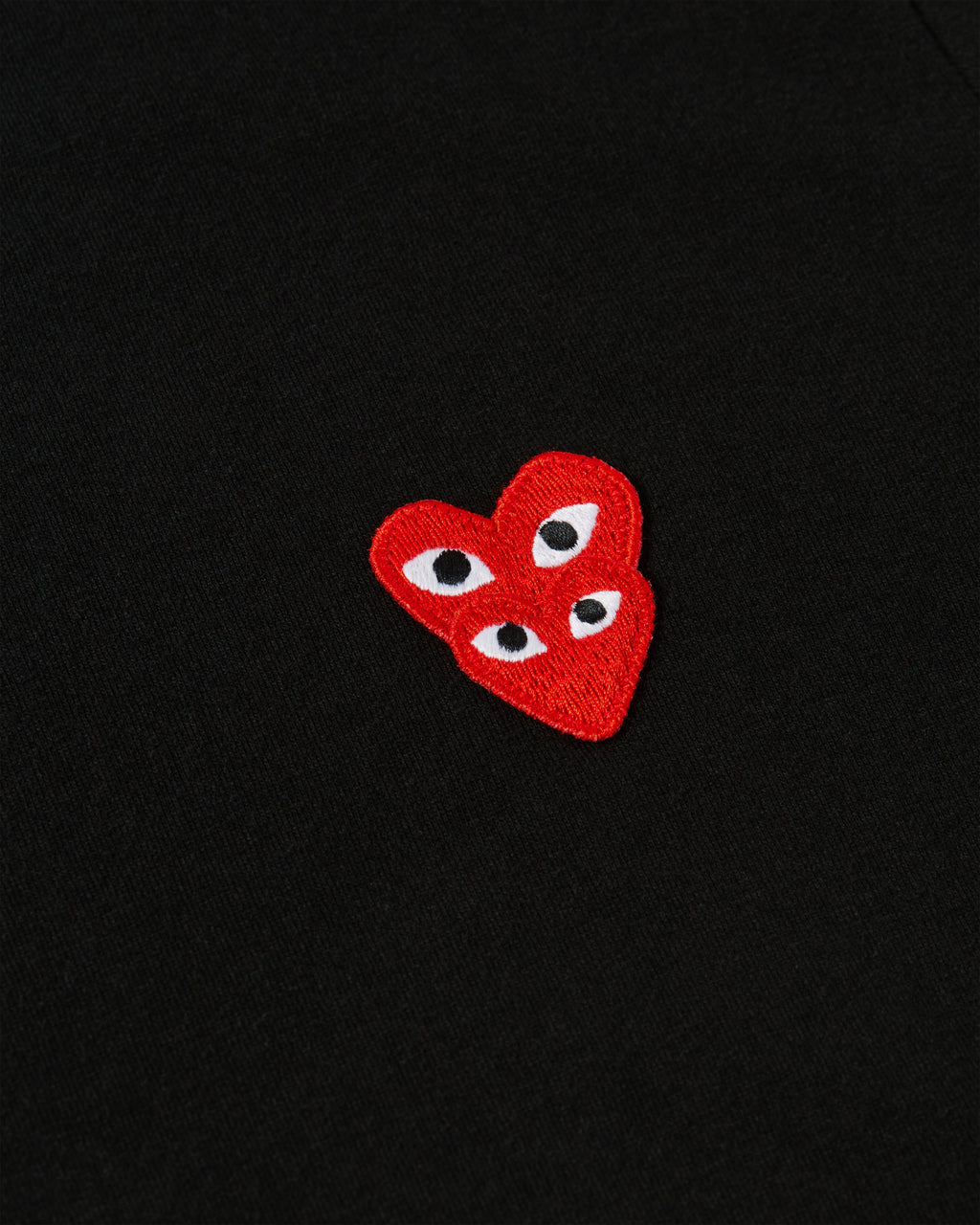 Play Comme des Gar?ons - T-Shirt with Double Red Heart - (Black)