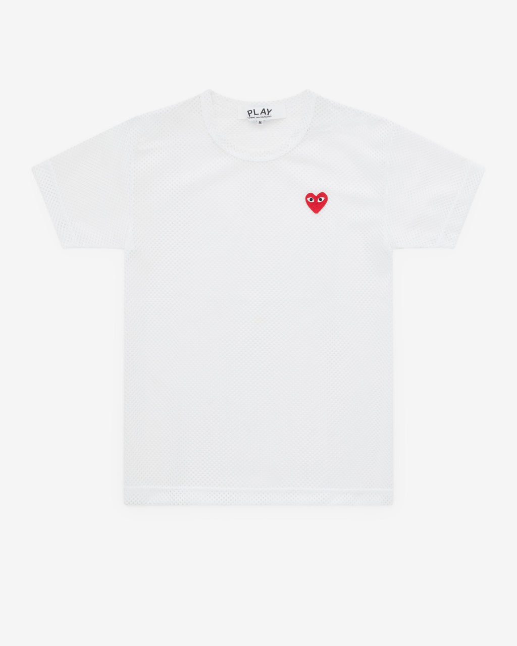 Play - Mesh T-Shirt Red Heart - (White)