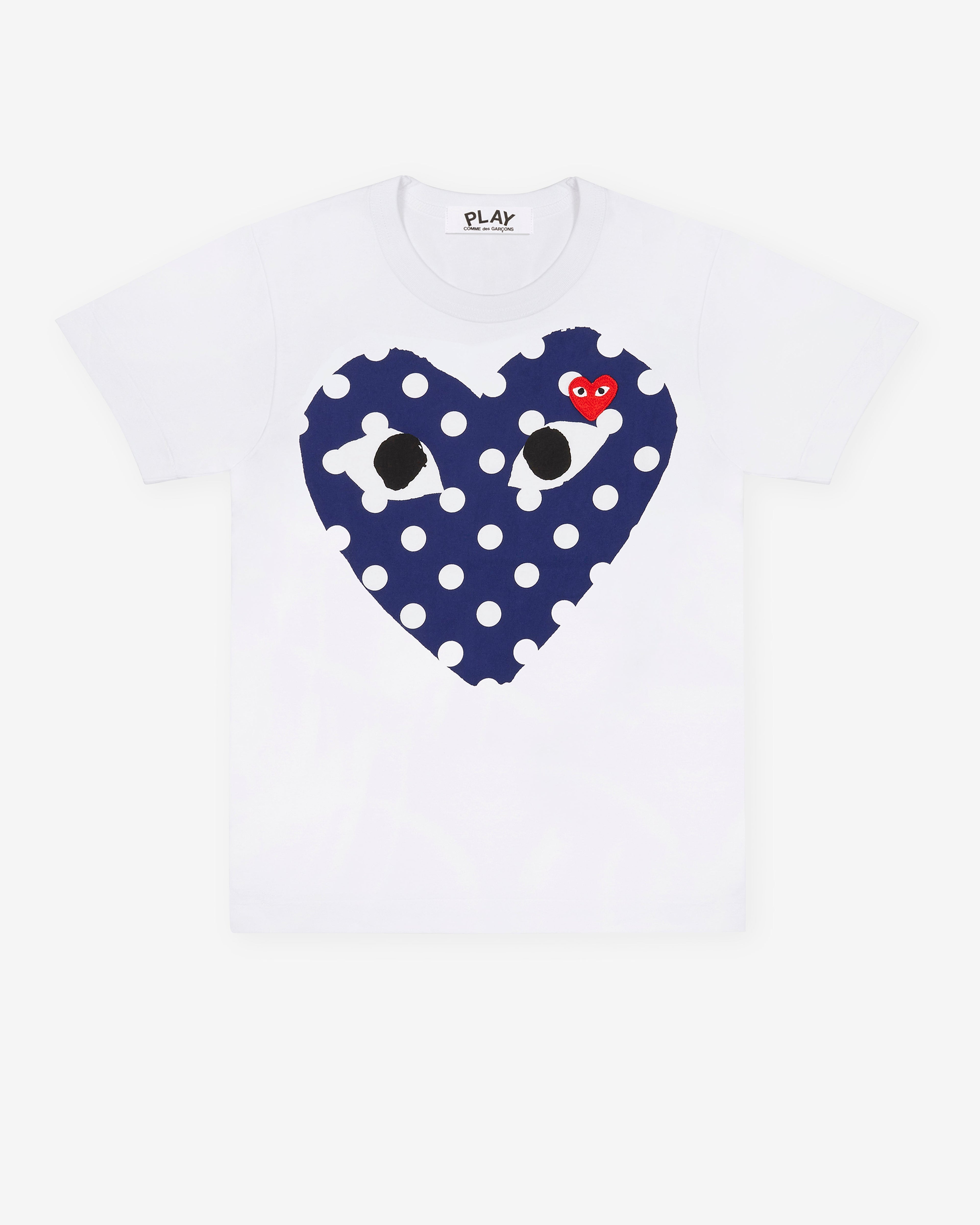 Play Comme des Gar?ons - Polka Dot Big Heart T-Shirt - (White)